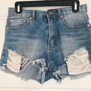 Forever 21 Distressed Denim Shorts